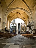 Southern French Gothic nave and northern Gothic choir