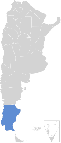 Санта-Крус на карте Аргентины