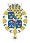 Armoiries du prince Carl Johan de Suède de 1916 à 1946.