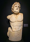 Asclélios de Mounychie, Pirée. Statue de culte fragmentaire, H 1 m. MNArch Athènes