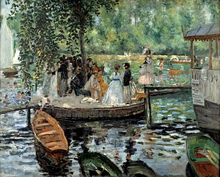 La Grenouillère door Renoir en Monet