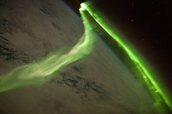 Aurora during a geomagnetic storm that was mos...
