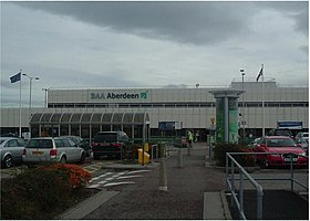 Le terminal de l'aéroport d'Aberdeen