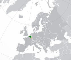 Карта с указанием местоположения Бельгии и Люксембурга
