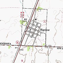 Topographic map of Bigelow, Minnesota Bigelow, Mn, topo.jpg