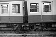 連接部分と台車（桜水車庫、1989年）