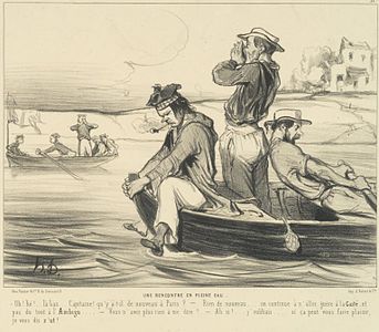 Une Rencontre en pleine eau, 1843, Brooklyn Museum, New York