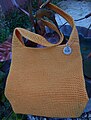 Crocheted bucket-style handbag by Sak.com.