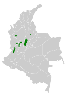 Distribución geográfica del dacnis turquesa.