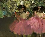 Dancers in Pink; Edgar Degas; 1867; oil on canvas; 59 × 74 cm; Hill–Stead Museum (Farmington