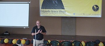 Edgar Araya en la Asamblea Provincial de Alajuela del partido Frente Amplio