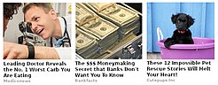 Fictional examples of chumbox-style thumbnails and captions Example clickbait adverts.jpg