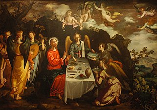 Francisco Pacheco et Diego Velázquez, Le Christ servi par les anges dans le désert.