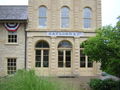 Gaylord Building in Lockport, Illinois, pivotal to the construction of the Illinois & Michigan Canal, 1859 addition detail, taken from front entrance