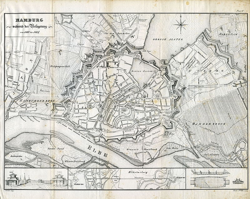 Hamburg während der Belagerung 1813 bis 1814