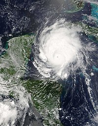 Hurricane Emily before landfall on July 16, 2005.