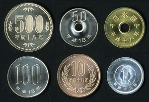 造幣局が製造している6種類の硬貨