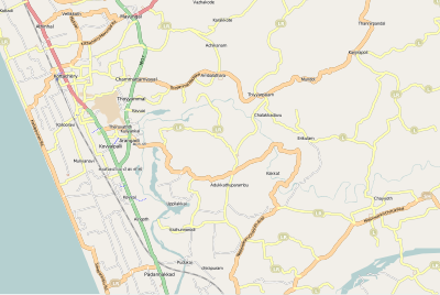 Location map India Kanhangad