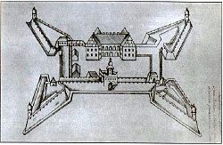 Liahavichy Castle in the 17th century