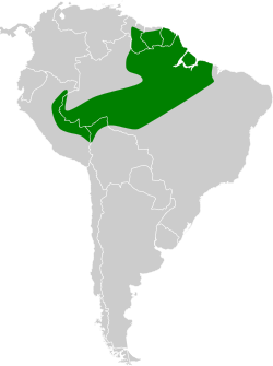 Distribución geográfica de la tangara piquirroja.