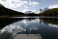 Lej da Staz, im Hintergrund von rechts Piz Güglia, Piz Albana und Piz Polaschin