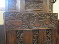 Wood carved pulpit