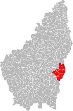 Lage der CC Barrès Coiron im Département Ardèche