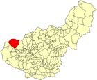 Расположение муниципалитета Монтефрио на карте провинции