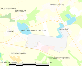 Mapa obce Saint-Christophe-Dodinicourt