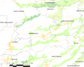 Mapa obce Marmanhac