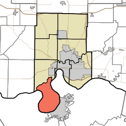 Location in Vanderburgh County