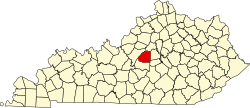 map of Kentucky highlighting Washington County