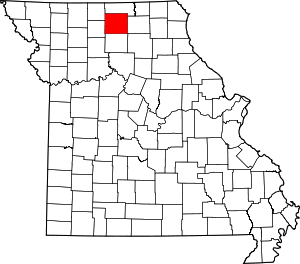 Карта штата Миссури с указанием округа Салливан