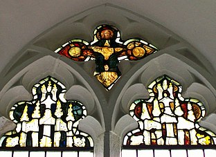 Medieval glass, St Peter and St Paul, Trottiscliffe.JPG