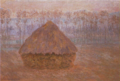 『積みわら - 冬、霧の中』(w.1217)、1888 - 89年