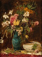 Munkácsy Mihály: Virágcsendélet tállal (1882)
