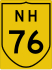 National Highway 76 marker