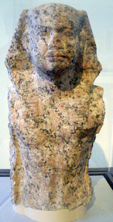 Head and torso in the style of a 5th Dynasty king, thought to represent Nyuserre Ini