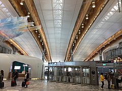 Interior of Oslo Airport, Gardermoen in 2018