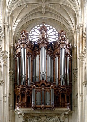 Buffet du grand orgue de l'église Saint-Eustache.