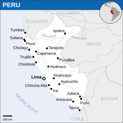 Location of Peru