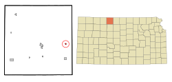 Location of Agra, Kansas