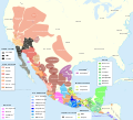 Image 10Distribution of linguistic groups around 1500. (from Culture of Mexico)