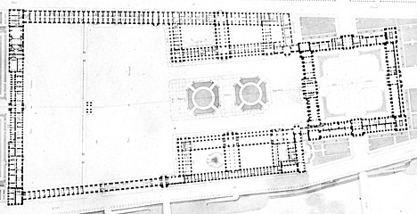 Design of the Louvre expansion by Louis Visconti (1853)