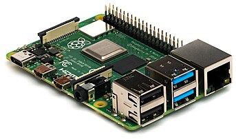 Un ordinateur à carte unique Raspberry Pi. (définition réelle 4 187 × 2 464)