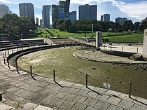 池は土砂で埋められている （2020年9月4日撮影）