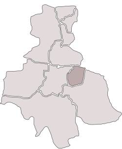 Location of Bykowina within Ruda Śląska