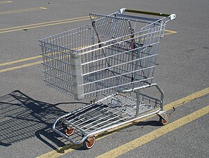 Standard shopping cart, picture taken at a Weg...