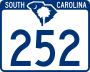 South Carolina Highway 252 marker