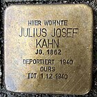 Stolperstein Julius Josef Kahn